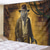 cheap Artist&#039;s Tapestry-&quot;Indiana Jones Cat&quot; Vincent Hie Hanging Tapestry Wall Art Large Tapestry Mural Decor Photograph Backdrop Blanket Curtain Home Bedroom Living Room Decoration