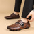 abordables Chaussures Décontractées Slip-On-Chaussures à enfiler pour hommes à motif crocodile marron avec sangle velcro - élégantes, confortables, idéales pour les tenues décontractées et les aventures en plein air