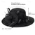 cheap Party Hats-Women Organza Kentucky Sun-Hats - Wide-Brim Flower Church Hats Beach Derby Hat for Tea Party Wedding Bridal Dress