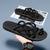 abordables Sandalias de Vacaciones-Sandalias con tiras en blanco y negro para hombre, ligeras y elegantes con ajuste flexible, perfectas para uso diario, aventuras casuales al aire libre y uso en vacaciones.
