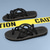abordables Sandalias de Vacaciones-Sandalias con tiras en blanco y negro para hombre, ligeras y elegantes con ajuste flexible, perfectas para uso diario, aventuras casuales al aire libre y uso en vacaciones.