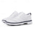 economico Scarpe da Golf da Uomo-scarpe da golf classiche da uomo in bianco e nero con tomaia in similpelle - design versatile per il golf e l'abbigliamento casual