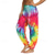 cheap Bottoms-Retro Vintage Boho 1970s Harem pants Yoga Pants Hippie Tie Dye Smocked Waist Rainbow Women&#039;s Halloween Carnival Pride Parade Pride Month Festival Adults&#039; Pants