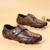 abordables Chaussures Décontractées Slip-On-Chaussures à enfiler pour hommes à motif crocodile marron avec sangle velcro - élégantes, confortables, idéales pour les tenues décontractées et les aventures en plein air