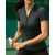 baratos Camisa Feminina-Mulheres Cor Sólida Tops de tênis Manga Curta Botões Pavio Humido Tênis Pickleball Decote V Blusas Preto Branco Azul Roupas de tênis