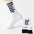 cheap Men&#039;s Socks-Men&#039;s 5 Pairs Multi Packs Socks Running Socks Casual Socks Black White Color Letter Vacation Sports &amp; Outdoor Daily Basic Medium Spring Fall Fashion Casual