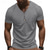 cheap Casual Henley Tee-Men&#039;s T Shirt Henley Shirt Tee Short Sleeve Shirt Short Sleeve V Neck Summer Plain Fashion Designer Basic Jacquard Vacation Street Going out Black White Khaki Top Tee for Men