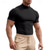 billiga Casual T-shirts för män-Herr T-shirt T-shirts Kortärmad tröja T-tröja Kortärmad Polokrage Sommar Slät Mode Designer Grundläggande Klassisk Semester Gata Utekväll Brun Grå Topp t-shirt för män