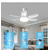 cheap Light Bulbs-1 Pc 42cm/16.5 Inch Socket Fan Light with Remote, Small Ceiling Fans with Lights, LED Light Bulb Fan, Easy Install Screw-in E26/E27 Base for Bedroom Kitchen Garage Living Room