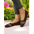 ieftine Pantofi Joși de Damă-Balerini roșii respirabili din flyknit cu design în dungi pentru femei – pantofi casual ușori pentru purtare zilnică, călătorii sau plimbări în grădină