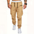 preiswerte Cargohosen-Herren Cargo-Hosen Hose Elastischer Bund Kordelzug Mehrere Taschen Einfach tragbar Outdoor Täglich Campen und Wandern Mode Klassisch Schwarz Armeegrün