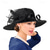cheap Party Hats-Women Organza Kentucky Sun-Hats - Wide-Brim Flower Church Hats Beach Derby Hat for Tea Party Wedding Bridal Dress