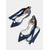 cheap Cocktail-Women&#039;s Navy Satin Pointed Toe Flats - Pearl Embellished Ribbon Tie Dress Shoes for Elegant Evenings, Weddings, and Special Occasions