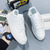 cheap Casual-Men&#039;s White Casual Sneakers with Lace-up Closure and Comfortable Sole – Stylish Everyday Shoes for Walking and Leisure
