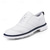 economico Scarpe da Golf da Uomo-scarpe da golf classiche da uomo in bianco e nero con tomaia in similpelle - design versatile per il golf e l'abbigliamento casual