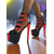 cheap 1980s-Women&#039;s Red and Black Patent Leather Platform Heels – Glossy Strappy Sandals with 1980s Punk Style for Nightlife and Clubwear