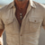 cheap Men&#039;s Button Up Shirts-Men&#039;s Shirt Summer Shirt Casual Shirt Beach Shirt Button Up Shirt Apricot Short Sleeve Plain Lapel Vacation Hawaiian Front Pocket Clothing Apparel Polyester Fashion Casual Comfortable