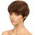 cheap Human Hair Capless Wigs-Human Hair Wig Short Natural Straight Pixie Cut Short Bob Side Part Layered Haircut Natural Designers Natural Hairline Capless Brazilian Hair Women&#039;s Natural Black #1B Black / Dark Wine Medium Brown#4