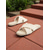 baratos Sandálias de Férias-sandálias femininas de crochê estilo boho - sapatos baixos bege com bico aberto e acabamento em pompom para adultos, para encontros diários &amp;passeios casuais de verão