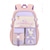 cheap Kids &amp; Teen Backpacks-Girls&#039; Waterproof School Backpack with Reflective Strips and Bunny Design – Lightweight Large Capacity Bookbag for Elementary Students, Daily Use and Travel