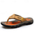 billige Ferietøfler-Herre utendørs flip-flop sandaler med T-stropp og polstret såle, slitesterkt mønster, sporty utseende for voksne, egnet for strandaktiviteter, fotturer, bruk ved bassengkanten, sommerferie