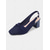 baratos sapatos slingback-Sapatos femininos verdes tipo slingback com detalhe de laço – saltos baixos e respiráveis em malha flyknit para uso diário na primavera, no escritório e em looks casuais chiques