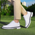 economico Scarpe da Golf da Uomo-scarpe da golf classiche da uomo in bianco e nero con tomaia in similpelle - design versatile per il golf e l'abbigliamento casual