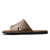 economico Infradito da Vacanza-sandali da uomo in similpelle marrone con punta aperta – comode scarpe estive slip-on per la spiaggia, la piscina o il relax casual