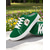 preiswerte Damen-Sneaker-Grüne Slip-On-Sneaker aus Canvas für Damen mit Schnürung – bequeme Sneaker ohne Fersenriemen, ideal zum Spazierengehen, Einkaufen, für den Schulweg und entspannte Sommertage