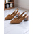 baratos sapatos slingback-Sapatos femininos verdes tipo slingback com detalhe de laço – saltos baixos e respiráveis em malha flyknit para uso diário na primavera, no escritório e em looks casuais chiques