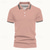 cheap Men&#039;s Printed Polo-Men&#039;s Polo Button Up Polos Casual Sports Lapel Short Sleeve Fashion Basic Stripes Patchwork Buttons Summer Spring Black Pink Wine Brown Polo