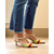cheap 1950s-Women&#039;s Orange and Fuchsia Metallic T-Strap Heels – Colorblock Pointed Toe Retro Kitten Pumps for Dance Party, Nightclub, and 1950s Vintage Events