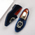 abordables Mocassins-Mocassins en velours bordeaux pour homme avec écusson brodé – chaussures de soirée à enfiler pour mariages, banquets et occasions festives