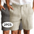economico Classico-Per uomo Shorts Shorts di Lino Shorts eleganti Pantaloncini Estivi Shorts da Spiaggia Cerniera Tasca Bottoni Semplice Comodità Morbido Lunghezza al ginocchio All'aperto Quotidiano Uscire Moda Stile