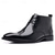 abordables Bottes habillées-Bottines richelieu à bout golf en similicuir bordeaux brillant pour homme – Chaussures habillées à lacets pour mariages et affaires