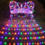 cheap Halloween Outdoor-LED Net Night Lights 1.5x1.5M 3x2M 220V Wedding Christmas Fairy String Light Outdoor Waterproof Party Holiday Decor Mesh Lights with Tail Plug for Halloween