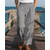 cheap Business-Men&#039;s Linen Pants Trousers Summer Pants Beach Pants Pocket Elastic Waist Drawstring Plain Comfort Breathable Vacation Daily Holiday Hawaiian Boho Black White