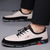 preiswerte Lässige Schnürschuhe-Herren Derby Spaziergang Lässig PU Leder Stoff Bequem Rutschfest Atmungsaktiv Schnürung Gelbbraun Schwarz Weiß Herbst Winter