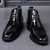 abordables Bottes habillées-Bottines richelieu à bout golf en similicuir bordeaux brillant pour homme – Chaussures habillées à lacets pour mariages et affaires