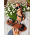 cheap Casual Sandals-Women&#039;s Red Flat Sandals – Comfortable Summer Shoes with Metal Accents for Beach, Park and Garden Parties