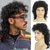 cheap Historical Wigs-Curly Mullet Wigs for Men 80s Black Long Curly Wigs Hippie Rocking 80s Party Cosplay Costume Anime Heat Resistant Synthetic Hair Wig 70&#039;s Wig
