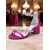 cheap Cocktail-Women&#039;s Purple Satin Block Heel Sandals - Crystal Embellished Ankle Strap Evening Shoes for Elegant Banquets and Cocktail Parties