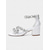 abordables Sandales à talons-Sandales à talons compensés en satin bleu pour femmes - Chaussures de soirée ornées de strass avec bride à la cheville pour banquets formels et cocktails
