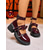 ieftine Pentru femei-Pantofi Mary Jane cu platformă, stil gotic, pentru femei - tocuri groase din piele lăcuită maro, cu lanțuri și barete cu ținte, pentru Halloween, cosplay și ținute punk rock