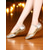 cheap Latin Shoes-Women&#039;s Gold Glitter Mesh Ballet Flats with Embroidered Lace - Professional Dance Shoes for Stage Performance, Ballroom Practice and Recital Wear