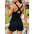 cheap Women's Tennis Dress-Women's Solid Colored Tennis Skirts with Shorts Sports Dress Sleeveless Ruched Hole Moisture Wicking Breathable Tennis Golf Pickleball Open Back Black White Royal Blue Tennis Clothing