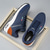 abordables Baskets Décontractées-Baskets à coussin d'air marron et bleu marine pour homme – Chaussures de sport légères et respirantes avec absorption des chocs pour la marche quotidienne, les entraînements en salle de sport et les déplacements urbains