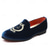 abordables Mocassins-Mocassins en velours bordeaux pour homme avec écusson brodé – chaussures de soirée à enfiler pour mariages, banquets et occasions festives
