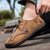 abordables Chaussures Décontractées à Lacets-Baskets d'extérieur à lacets pour hommes, couleur beige, avec tige en mesh respirant, semelle en caoutchouc antidérapante et semelle intérieure coussinée pour la randonnée, la marche sur sentier et les aventures en plein air