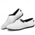 billiga Slip-On vardagsskor-Vita perforerade slip-on-skor för män, andningsbara och bekväma, avslappnade loafers, perfekta för sommarresor och vardagsbruk